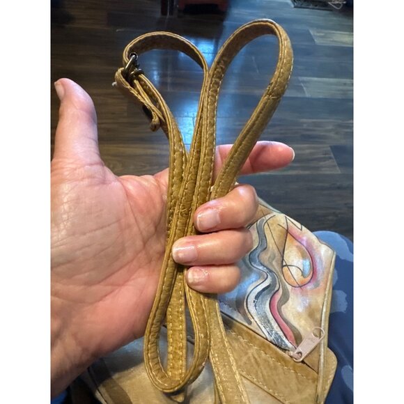 Sam Sam Vintage Hand Painted Crossbody AND Matching Wallet - Picture 15 of 15